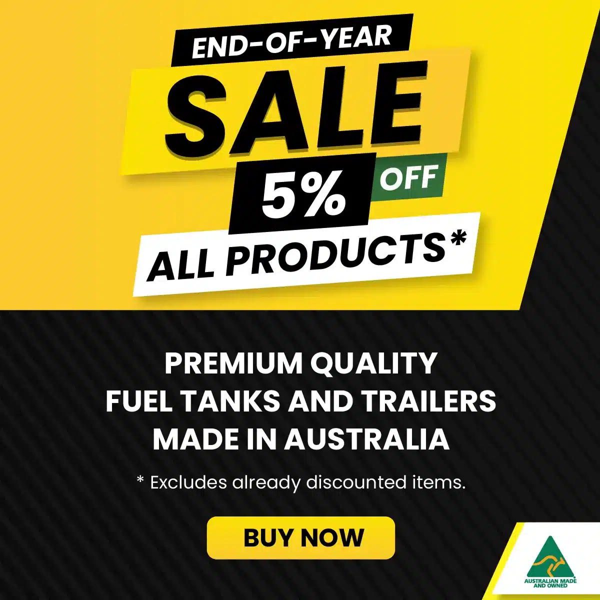 Durotank EOY Sale 5% off Fuel Tanks and Trailers